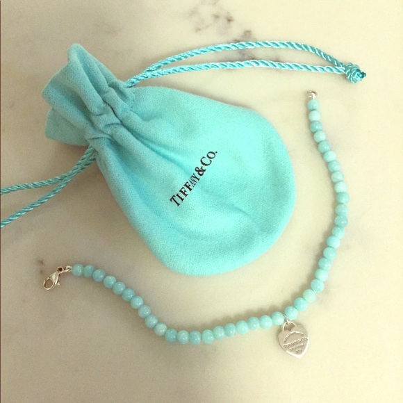 Tiffany & Co. Jewelry - SOLD Tiffany heart tag amazonite bead bracelet